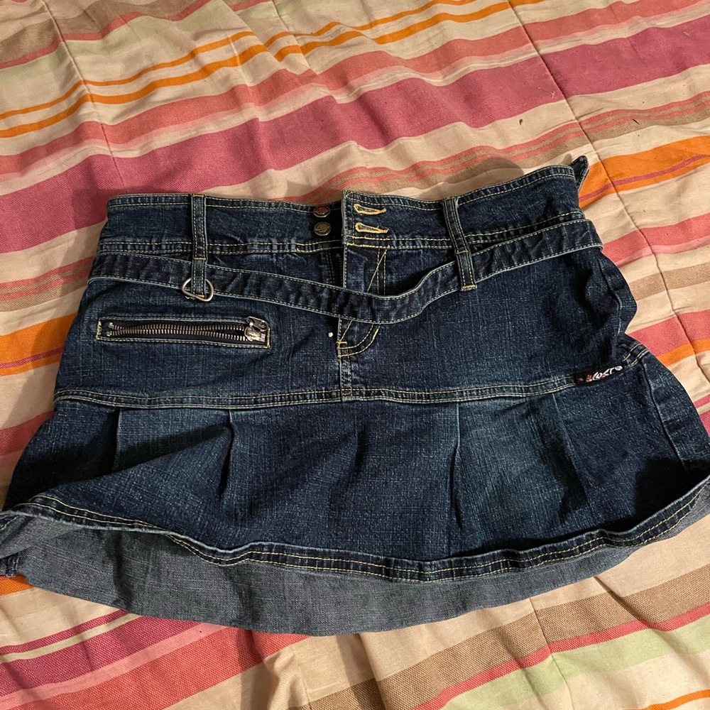 Jean mini skirt